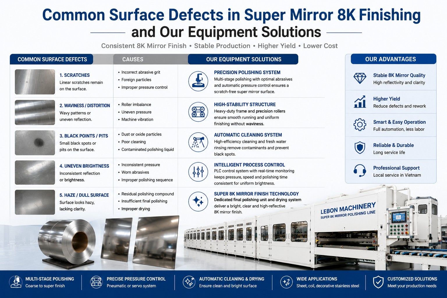 Common Surface Defects in Super Mirror 8K Finishing and Our Equipment Solutions