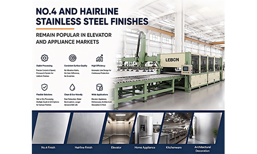 No.4 and Hairline Stainless Steel Finishes Remain Popular in Elevator and Appliance Markets