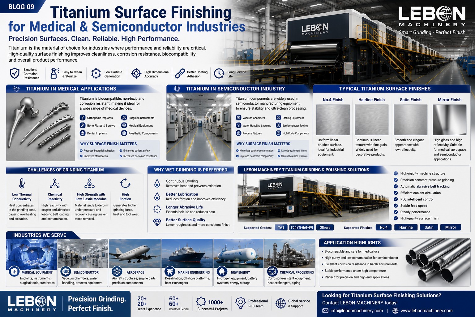 Titanium Surface Finishing for Medical & Semiconductor Industries