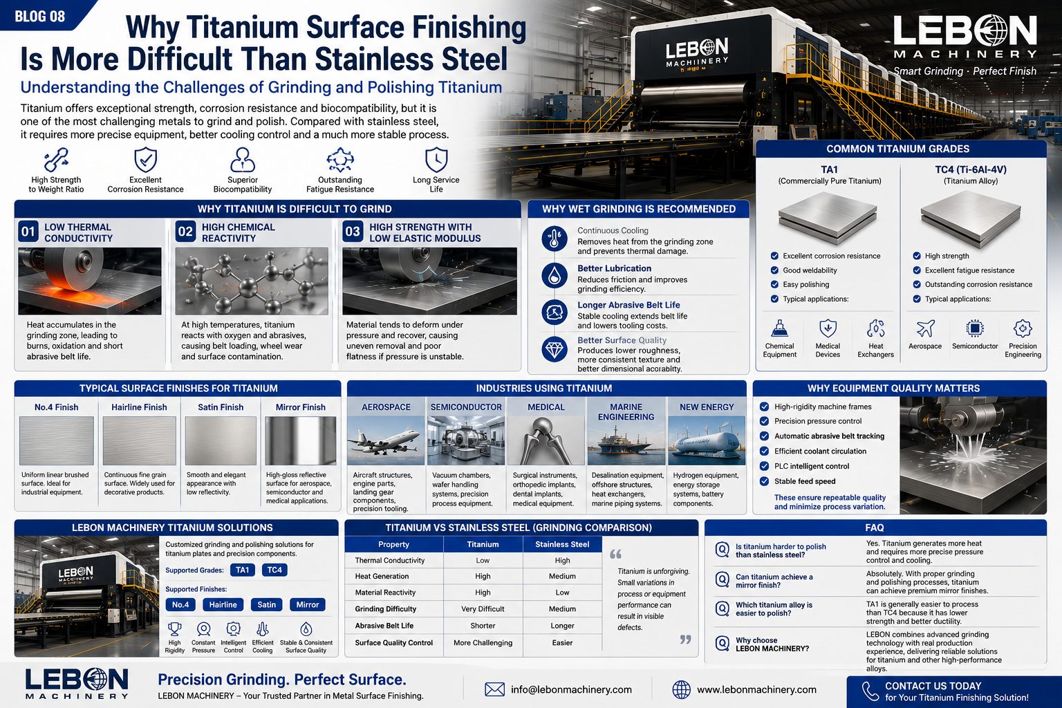 Why Titanium Surface Finishing Is More Difficult Than Stainless Steel